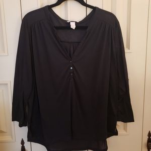 3 FOR $10 Black Peasant Top size XL